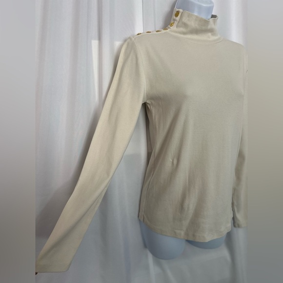 J.Crew Elegant Cream Turtleneck Top (791) - Picture 6 of 11
